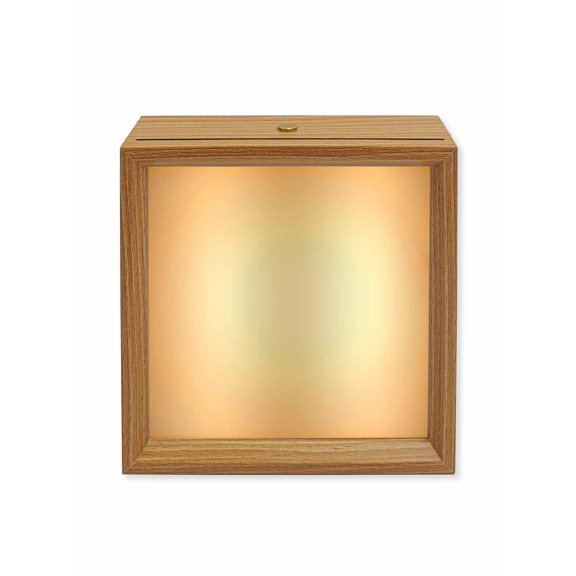 Wood Night Light Box Ombre Beige White Wooden LED Night Lights with USB Rechargeable Dimmable Touch Square Table Light Gradient Color Wood Picture Frame Lamp for Bedside Desktop Display Home Decor
