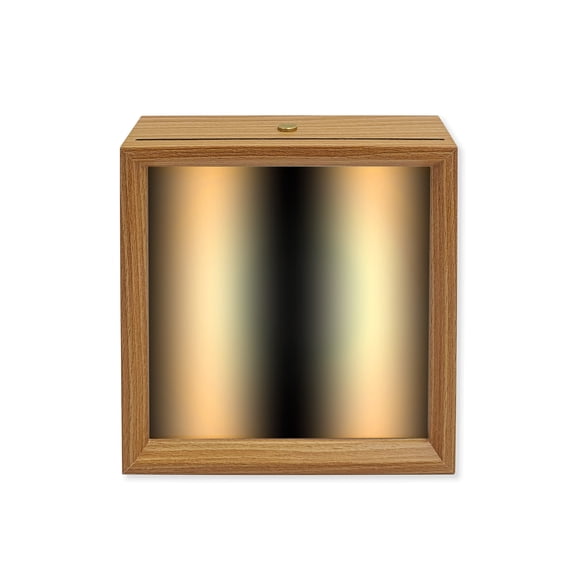 Wood Night Light Box Ombre Black Wooden LED Night Lights with USB Rechargeable Dimmable Touch Square Table Light Gradient Color Wood Picture Frame Lamp for Bedside Desktop Display Home Decor