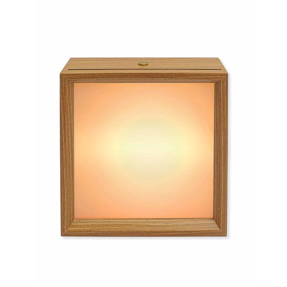 Wood Night Light Box Pink Ombre Wooden LED Night Lights with USB Rechargeable Dimmable Touch Square Table Light Solid Color Wood Picture Frame Lamp for Bedside Desktop Display Home Decor