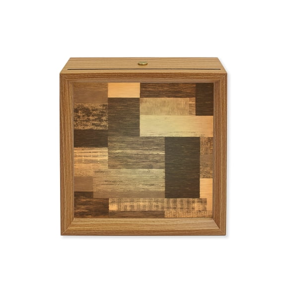 Wood Night Light Box Rustic Brown Wood Plank Wooden LED Night Lights with USB Rechargeable Dimmable Touch Square Table Light Farmhouse Collage Block Wood Picture Frame Lamp for Desktop Display