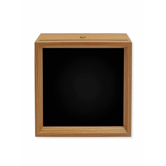 Wood Night Light Box White Wooden LED Night Lights with USB Rechargeable Dimmable Touch Square Table Light Black Solid Color Wood Picture Frame Lamp for Bedside Desktop Display Home Decor
