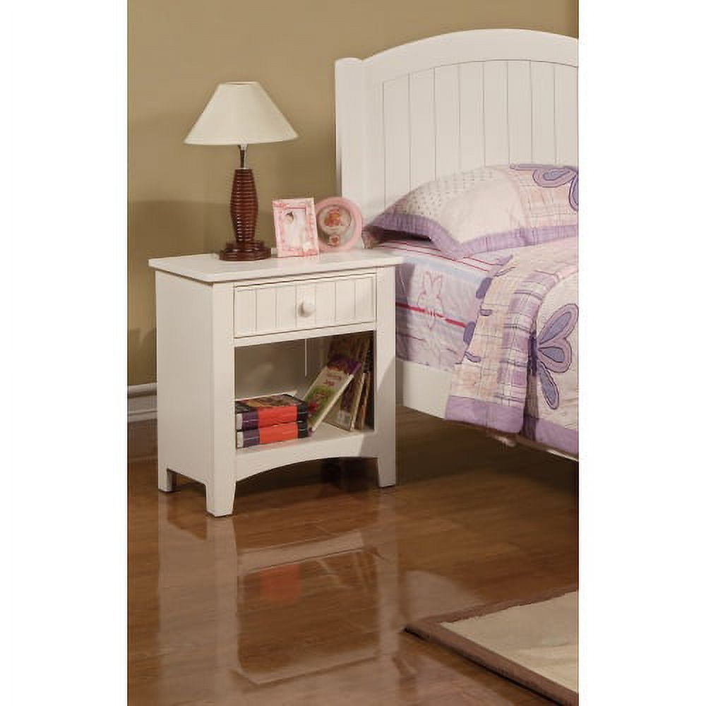 Wood Nightstand with Drawer&shelf, Small Side End Table with Storage