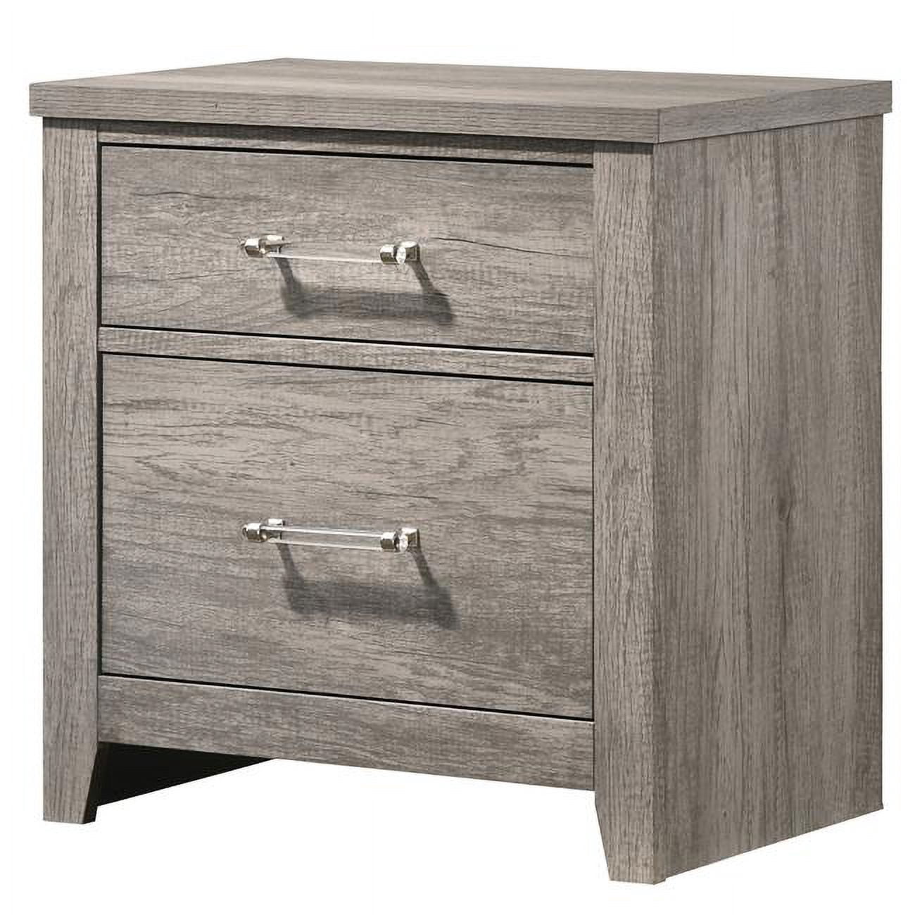 Gray Wood Nightstand
