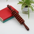 thumbnail image 1 of Wooden Nine Wheel Abdominal Massage Roller for Deep Tissue and Muscle Relaxation, 1 of 2