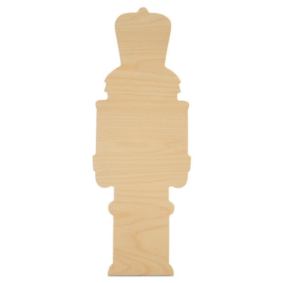 Wood Nutcracker Cutout 12-inch x 4-3/8-inch, Pack of 1 Christmas Cutout Decoration for Wooden Crafts and Decor, by Woodpeckers