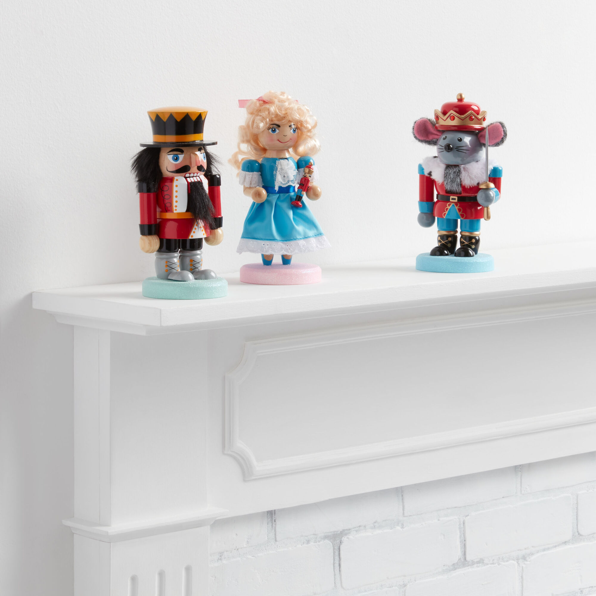 Wood Nutcracker Suite Nutcrackers 3 each Pack of 2