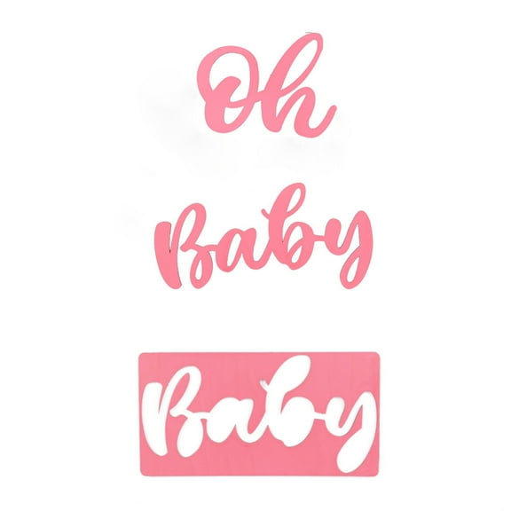Wood Oh Baby Sign Wooden Baby Shower Sign Baby Shower Banner Party Decorations Baby 1st Birthday Backdrop Event Background Decor Baby Sign Announcements Ornaments for Wall Photo Prop Peach