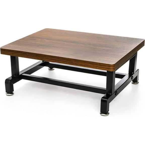 Wood One Step Stool, Anti-Slip Bed Steps Stool for High Beds Riser for Adults, 500 Lbs Capacity Heavy Duty One Stepping Footstool with Steel Frame for Bedroom Kitchen Bathroom Outdoor