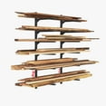 thumbnail image 1 of Wood Organizer Metal Rack - 6-Tier Detachable Lumber Storage Metal Rack & Adjustable Wall Mount Wood Storage Lumber Organizer Rack for Garage Basement Shed Or Workshop, 1 of 7