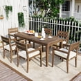 thumbnail image 1 of Wood Outdoor Dining Table And Chairs Suitable For Patio, Balcony Or Backyard, 1 of 5