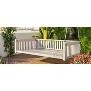 Wood Outdoor Swing - Twin, White, Minimalist, Use Twin Size Bed Wood, Minimalist Design, Safe