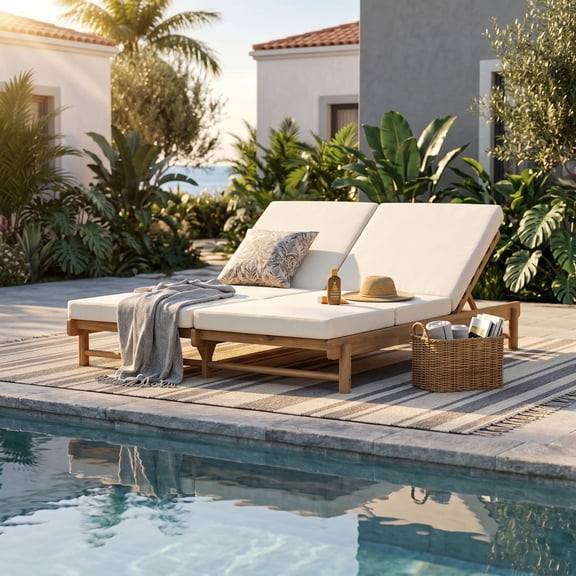 Wood Outdoor featuring 4" Cream Acacia, Patio for Patio