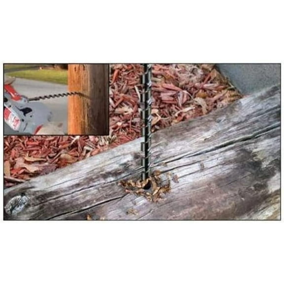 Wood Owl 24" Long Deep Cut Utility Ship Auger Boring Bits Single Flute Single Spur PTFE Coated (1/2" x 24" 01005)