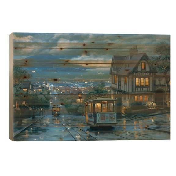 Wood Pallet Art Print - Evening Journey
