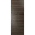 thumbnail image 1 of Wood Panel Brown Slab 18 x 80 | Planum 0020 Chocolate Ash | Use as Pocket Sliding Closet Door | Sturdy Solid Core Stripes Modern Door, 1 of 6