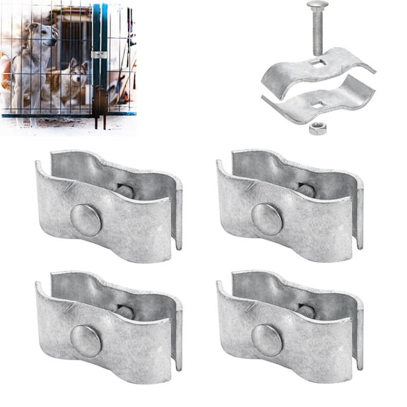 Wood Panel Clamps, Wood Panel Clamps Livestock Panels,Heavy-Duty Galvanized, Horse Panel Clamps for Wood Boards, 1-3/8 Corral Panel Compatible,Attach Lumber to H, Livestock Corrals(4PCS)