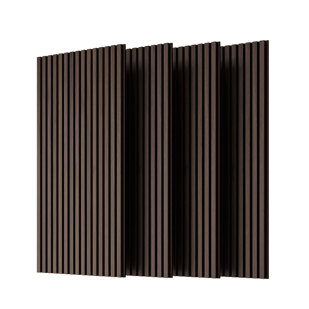 Wood Panels for Wall Slat Wall Panels, 4PC Wood Slat Acoustic Panels,3D Fluted Sound Absorbing Panel