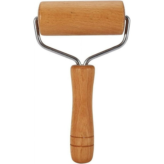 Wood Pastry Pizza Roller,Non Stick Wooden Rolling Pin,Time Saver Pizza Dough Roller,for Baking Pizza Crust or Pastry Dough Kitchen Utensils (1), Wood Pastry Pizza Roller,Non Stick Wooden Rolling