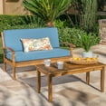 thumbnail image 1 of Wood Patio - Love Seat And Coffee Table, Finish, Comfortable Outdoor Seating Water-, Stylish Option, 1 of 6