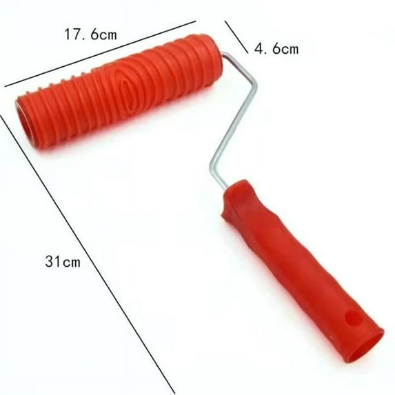 Wood Pattern Tool 7 Inch Rubber Roller Realistic Wood Imitation Grain Tool O8E2