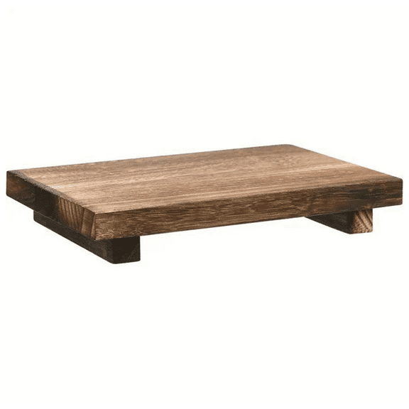 Wood Pedestal Soap Stand Bathroom Kitchen Countertop Tray Farmhouse Riser Dish Plants Holder