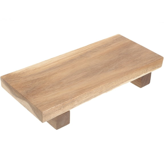 Wood Pedestal Soap Stand Wooden Bathroom Accessories Tray Sculpture Frame Decor Display Counter Rack