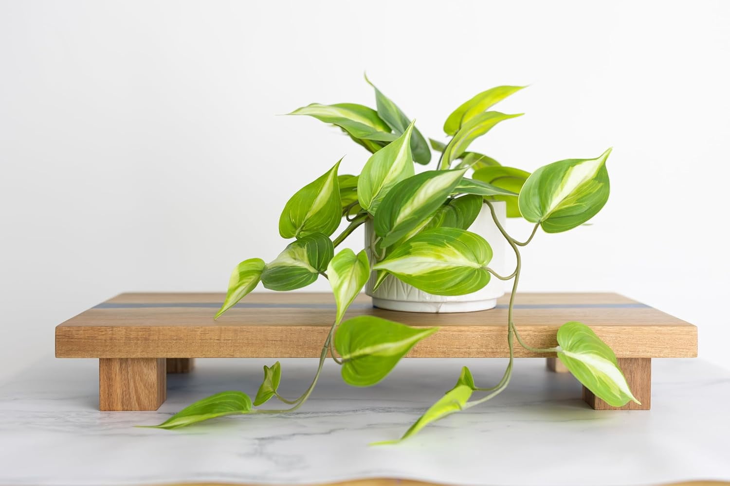 Wood Pedestal Stand | Large Rectangle Riser Board 19.5