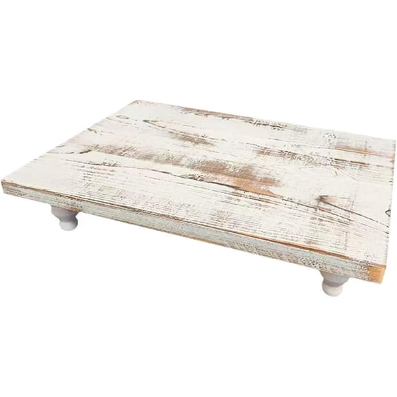 Wood Pedestal Stand, Rectangle 13x10x2in Wooden Risers for Table Display