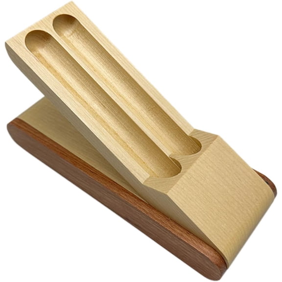 Wood Pen Display Box, Double Pen Presentation Case, Unfinished Wood, 2-Pen, 1 Pc
