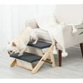Wood Pet Stairs/Pet Steps for All Dogs and Cats 2in1 Foldable