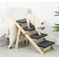 Wood Pet Stairs/Pet Steps for All Dogs and Cats 2in1 Foldable