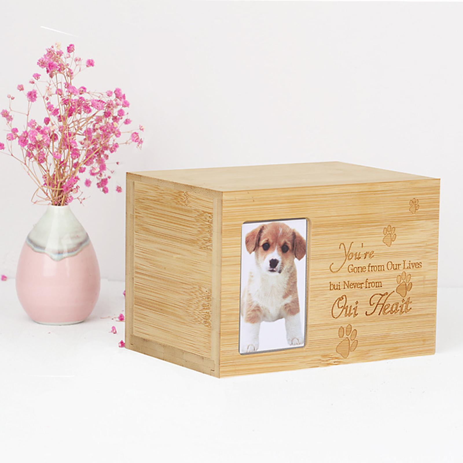 Wood Pet Urns for Dogs es, Wooden Urn for es, Urns for Dogs/Cats Pets es, Memorial Keepsake Funeral Urn Box ,