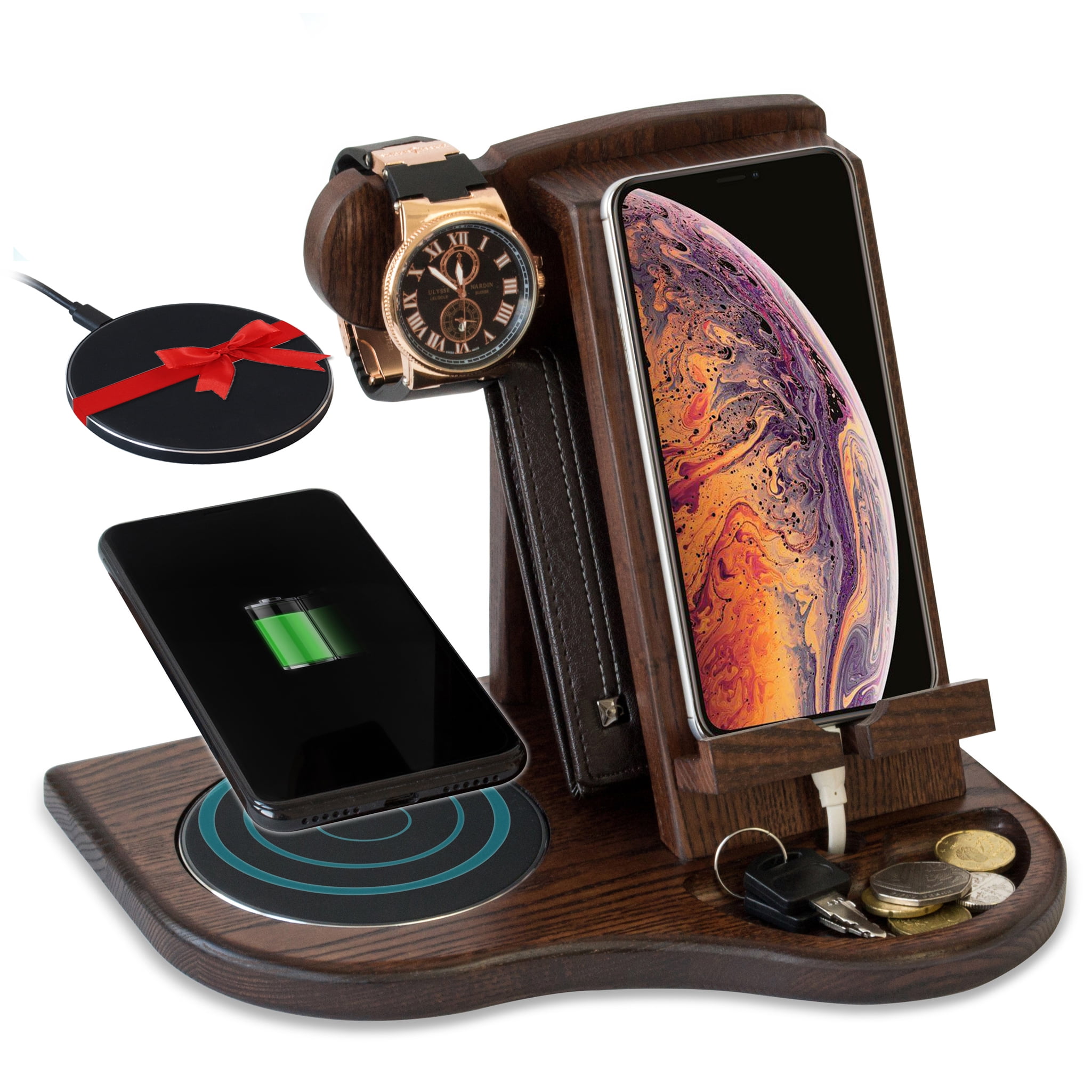  Docking Station PERSONALIZED MENS GIFT gifts for men Apple  Watch Stand wooden docking station gift ideas for men gifts for boyfriend :  Handmade Products