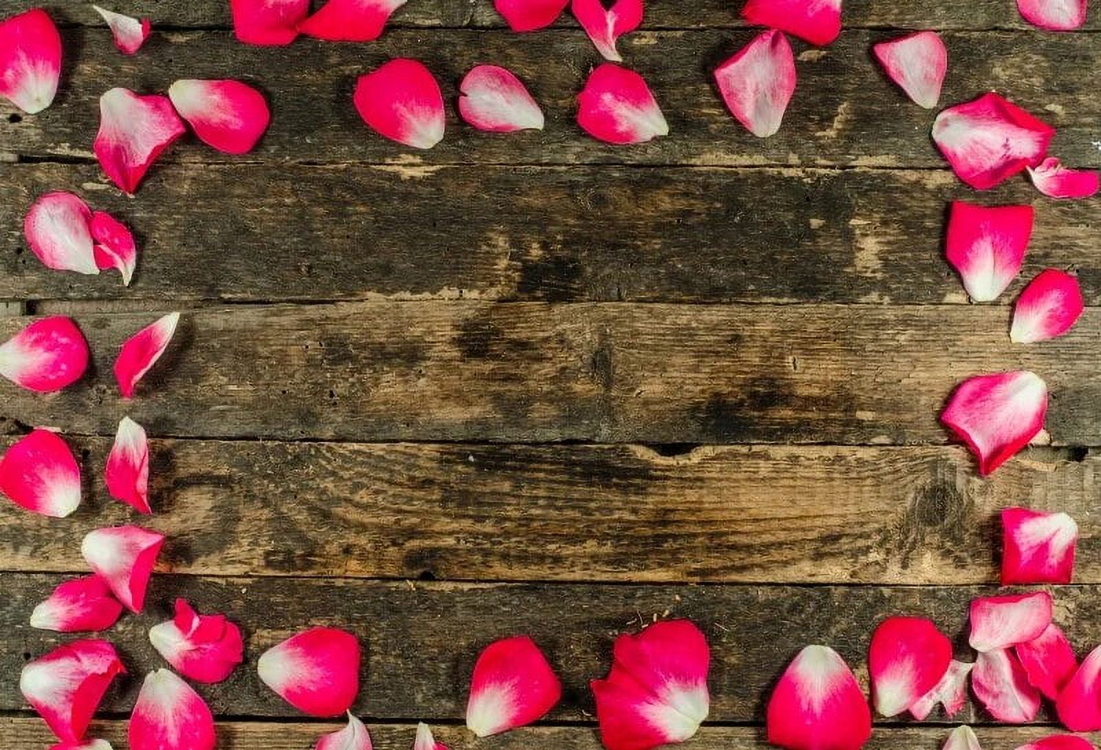 Wood Photo Backdrops Photography Wooden Board Planks Flower Petal For