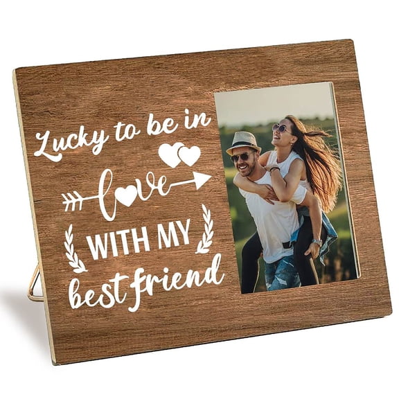 Wood Photo Frame Stands Home Room Desktop Decoration Heart 200x250x7mm for DIY