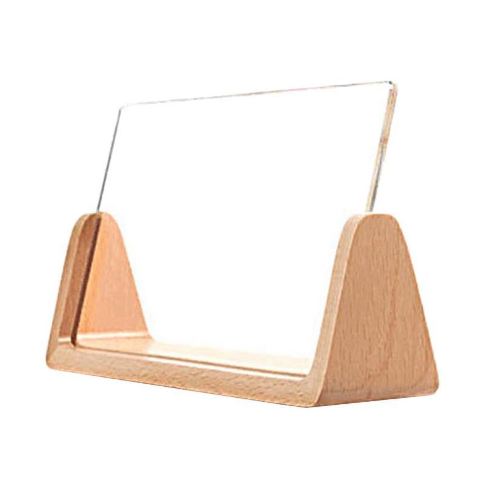 Wood Photo Picture Frame, Rustic Picture Frame with Wooden Base and