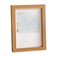 thumbnail image 1 of Wood Picture Frame, 7.5X10.4 In, Oak Finish, Wall ArtwithFrame, Display Photos, Home Wall Decor, 1 Pc, 1 of 8