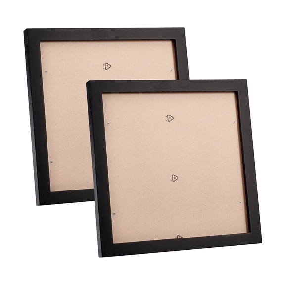 Wood Picture Frame with Organic Glass for Wall Hanging and Tabletop Display Square Black 28.2x28.2x1.95cm Inner Size: 24.1x24.1cm