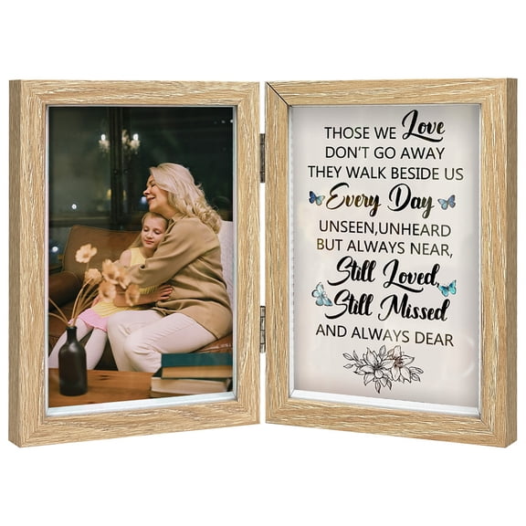 Wood Picture Frames Box 2 Vertical Openings with Signal Sided Rectangle Paper Folding Photo Frame Card Word 152x102mm 1pc for DIY