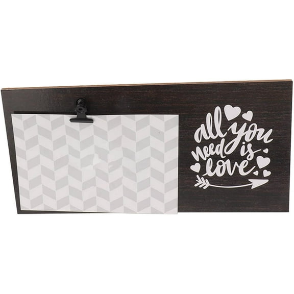 Wood Pictures Frames with Clip, DIY Clip Frame Display Picture Board, Farmhouse Photo Frames with Stands Clipboard Photo Holder for Wall Decor