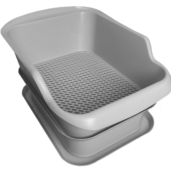 Wood & Pine Pellet Cat Sifting Litter Box Kitty Litter System, Sifter Pan & Extra-Large 7-Day Waste Storage Tray - Less Tracking, Easy Clean, Non-Stick, Odor Control