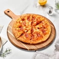 thumbnail image 1 of Wood Pizza Peel Round Serving Board Multipurpose Cutting Board Charcuterie Platter, 1 of 5