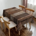 thumbnail image 1 of Wood Plank Rectangle Tablecloth Retro Wood Texture Brown Farmhouse Table Cloth Dining Table Cover for Home Kitchen Restaurant Party Buffet Picnic 60 x 84 Inch, 1 of 6