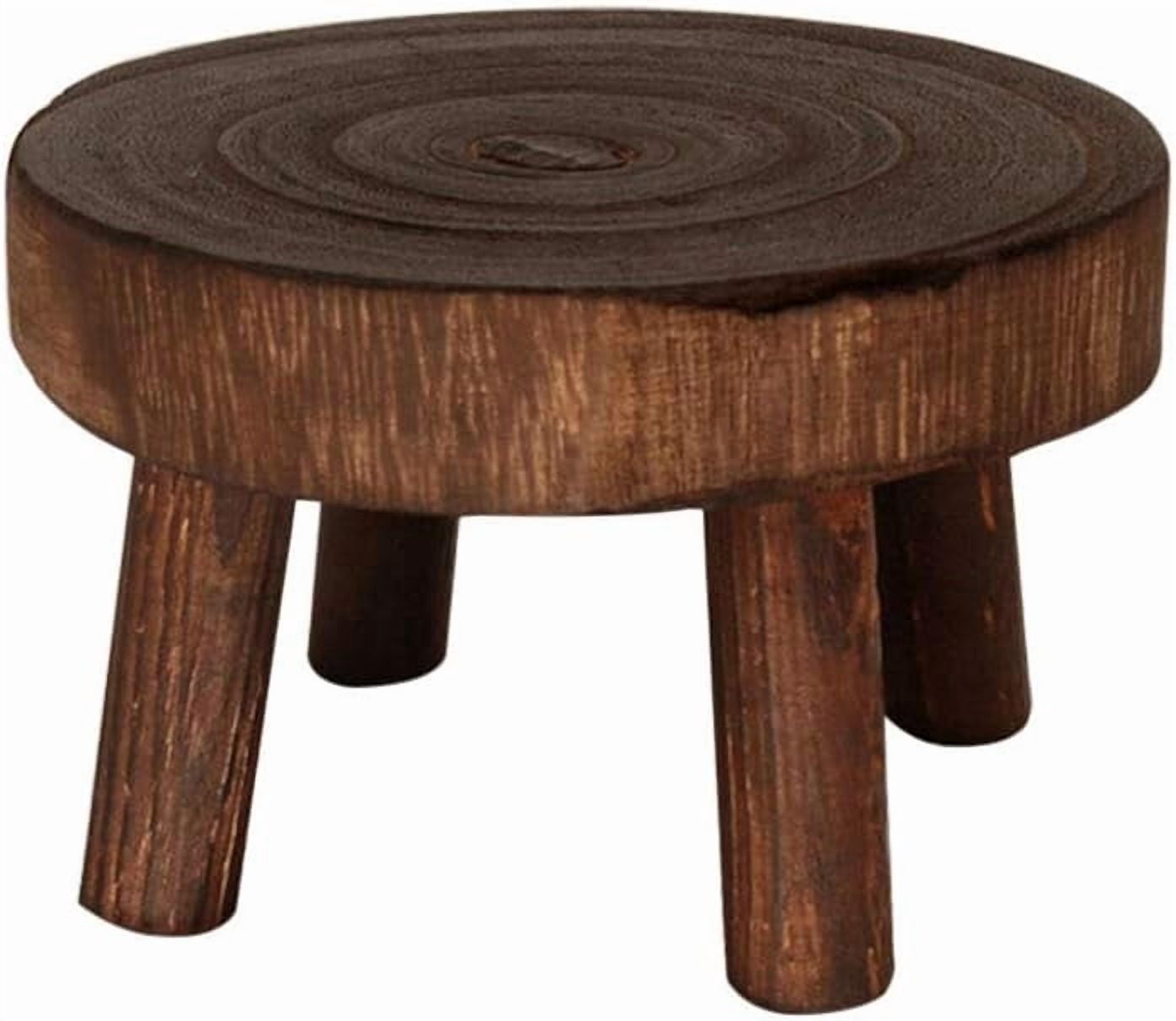 Bread Riser Display QENASHAING Wood Plant Riser Stands, 20 x 9 cm Mini Round Bonsai Holder ...