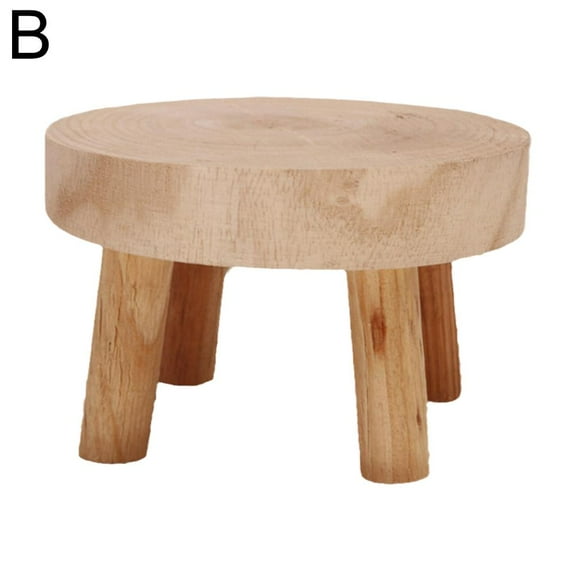 Wood Plant Stand, Plant Riser Stands, Mini Round Low Short Plant Stands, Planter Pot Decorative Plant Stan