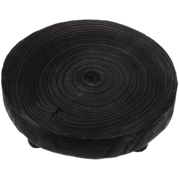 Wooden Round Tripod Plant Stand with Tray for Indoor Flower Pots, Home Decoration, Photo Frame Display Shelf