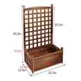 thumbnail image 1 of Wood Planter Raised Beds with Trellis 45" High Planter Box for Garden Patio, 1 of 10
