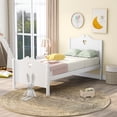 thumbnail image 1 of Wood Platform Bed Frame Twin Platform Bed with Wood Slat Support and Headboard Footboard No Box Spring Needed Wooden Slat Support, 1 of 7