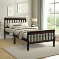 thumbnail image 1 of Wood Platform Bed Twin Bed Frame Panel Bed Mattress Foundation Sleigh Bed With Headboard/Footboard/Wood Slat Support, 1 of 9