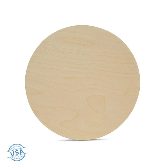 Wood Plywood Circles 8 inch, 1/4 Inch Thick, Round Wood Cutouts, Pack of 5 Baltic Birch Unfinished Wood Plywood Circles for Crafts, by Woodpeckers